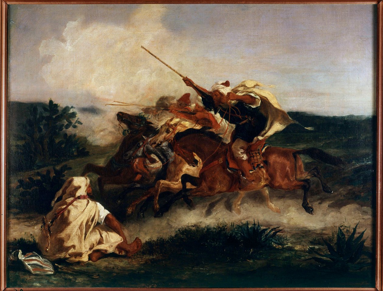 Arabisk Fantasiamålning av Eugene Delacroix (1798-1863) 1832 av Ferdinand Victor Eugene Delacroix