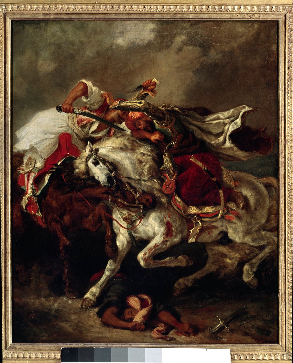 Slaget vid Giaour och Pasha (Marocko) av Ferdinand Victor Eugene Delacroix