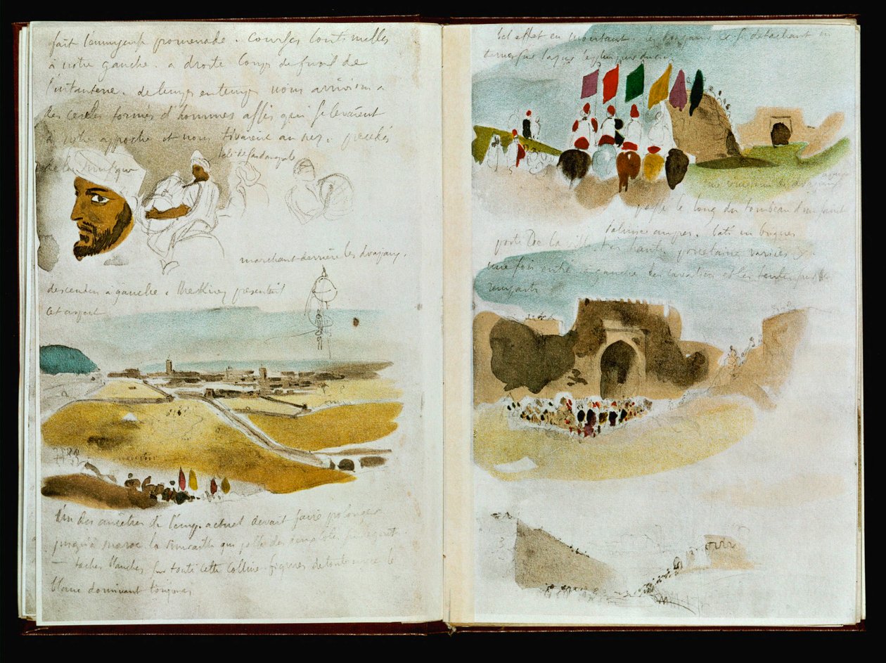 Carnets marocains - Anlända till Meknes ... av Ferdinand Victor Eugene Delacroix
