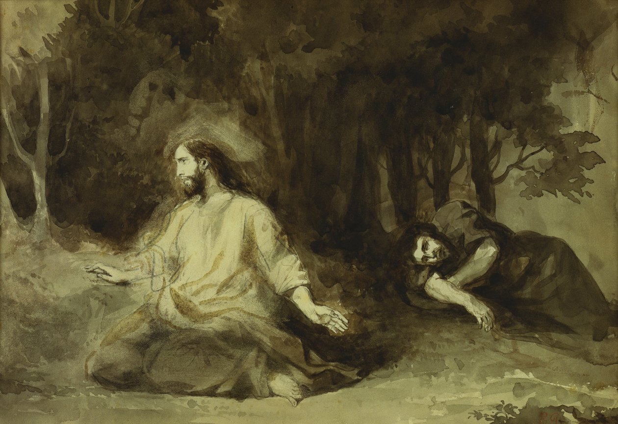 Kristus vid Oljeberget, 1826 av Ferdinand Victor Eugene Delacroix