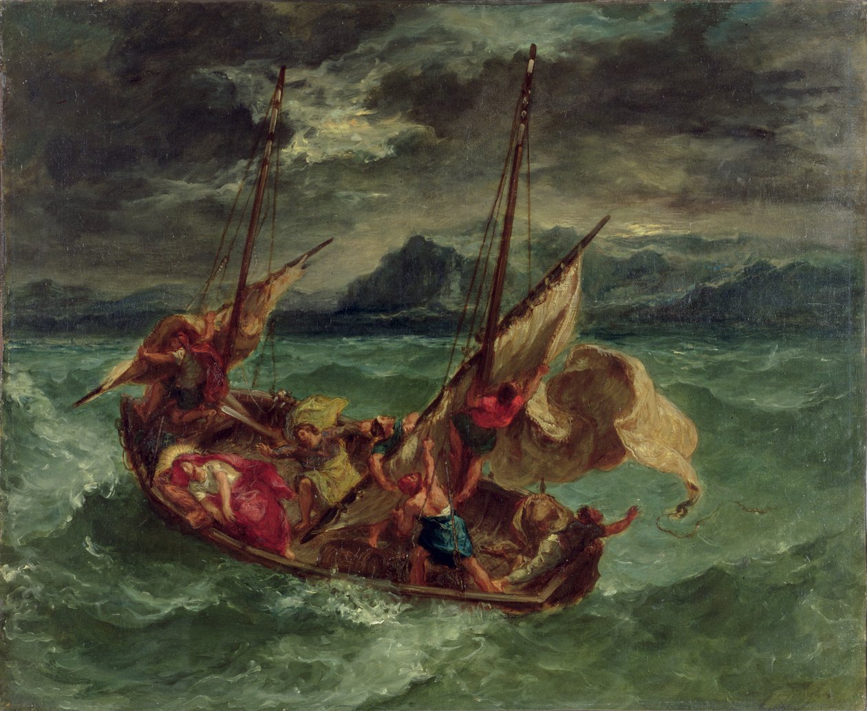 Kristus på Galileiska sjön av Ferdinand Victor Eugene Delacroix