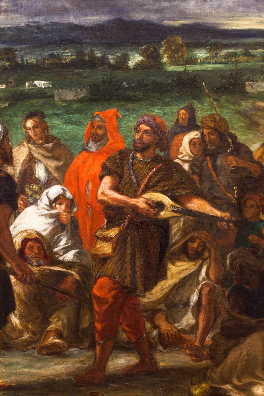 Arabiska komiker eller pajasar av Ferdinand Victor Eugene Delacroix