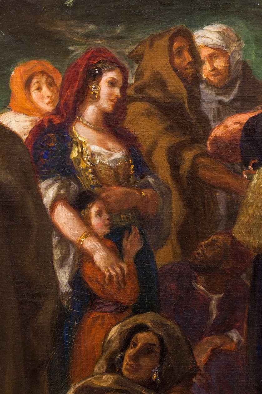 Arabiska komiker eller pajasar av Ferdinand Victor Eugene Delacroix
