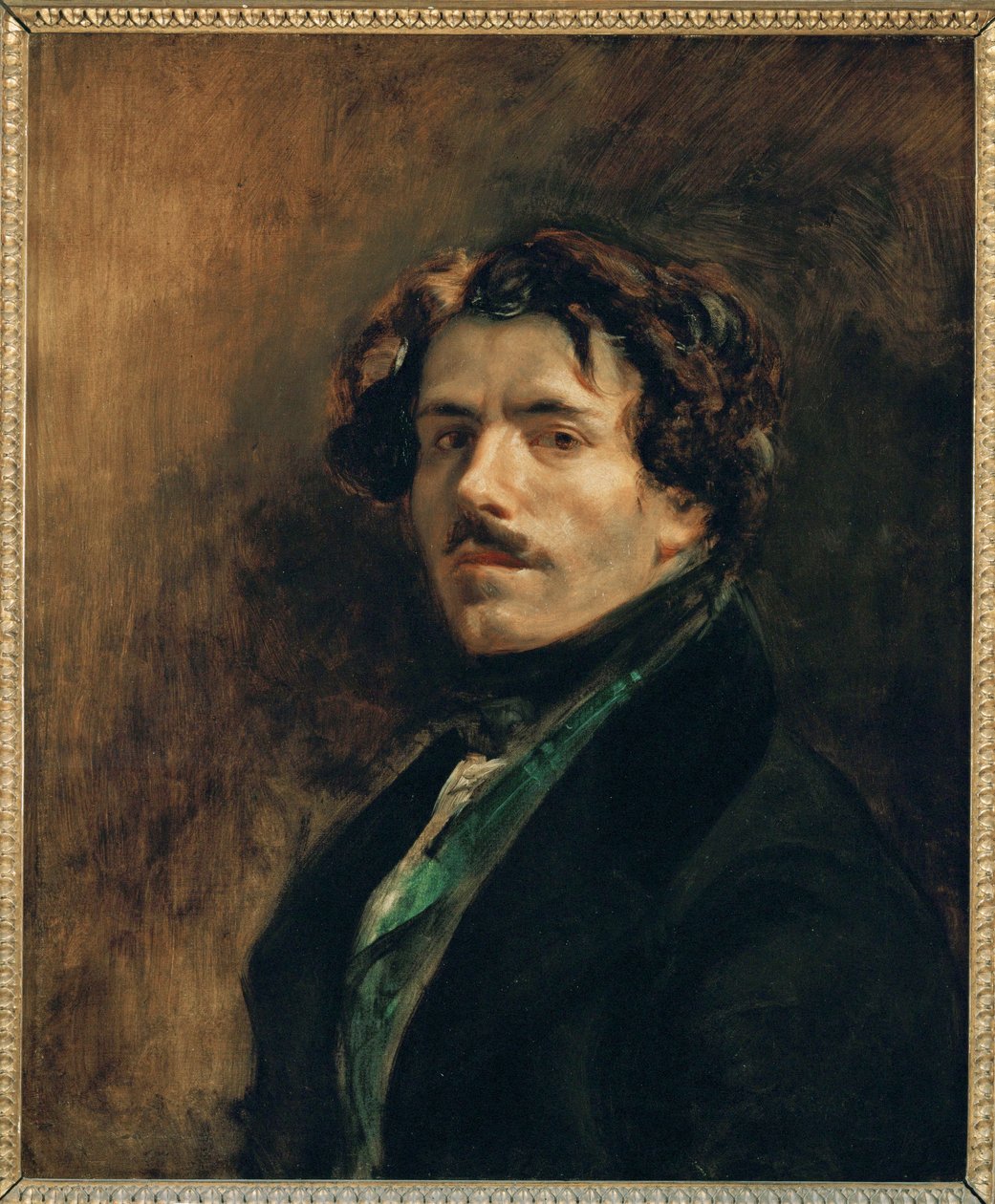 Delacroix, självporträtt... av Ferdinand Victor Eugene Delacroix