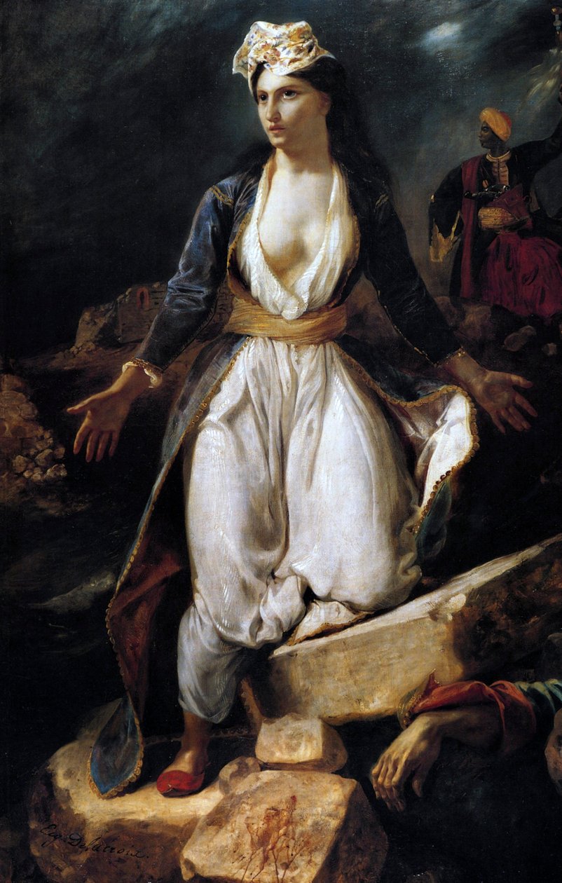 Grekland på ruinerna av Missolonghi, 1826 av Ferdinand Victor Eugene Delacroix