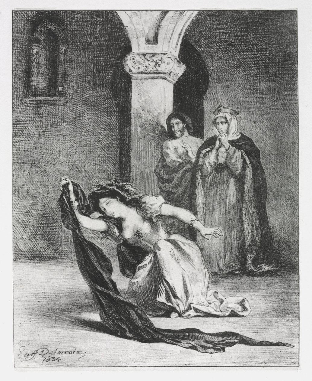 Hamlet: The Chant of Ophelia, 1834. av Ferdinand Victor Eugene Delacroix