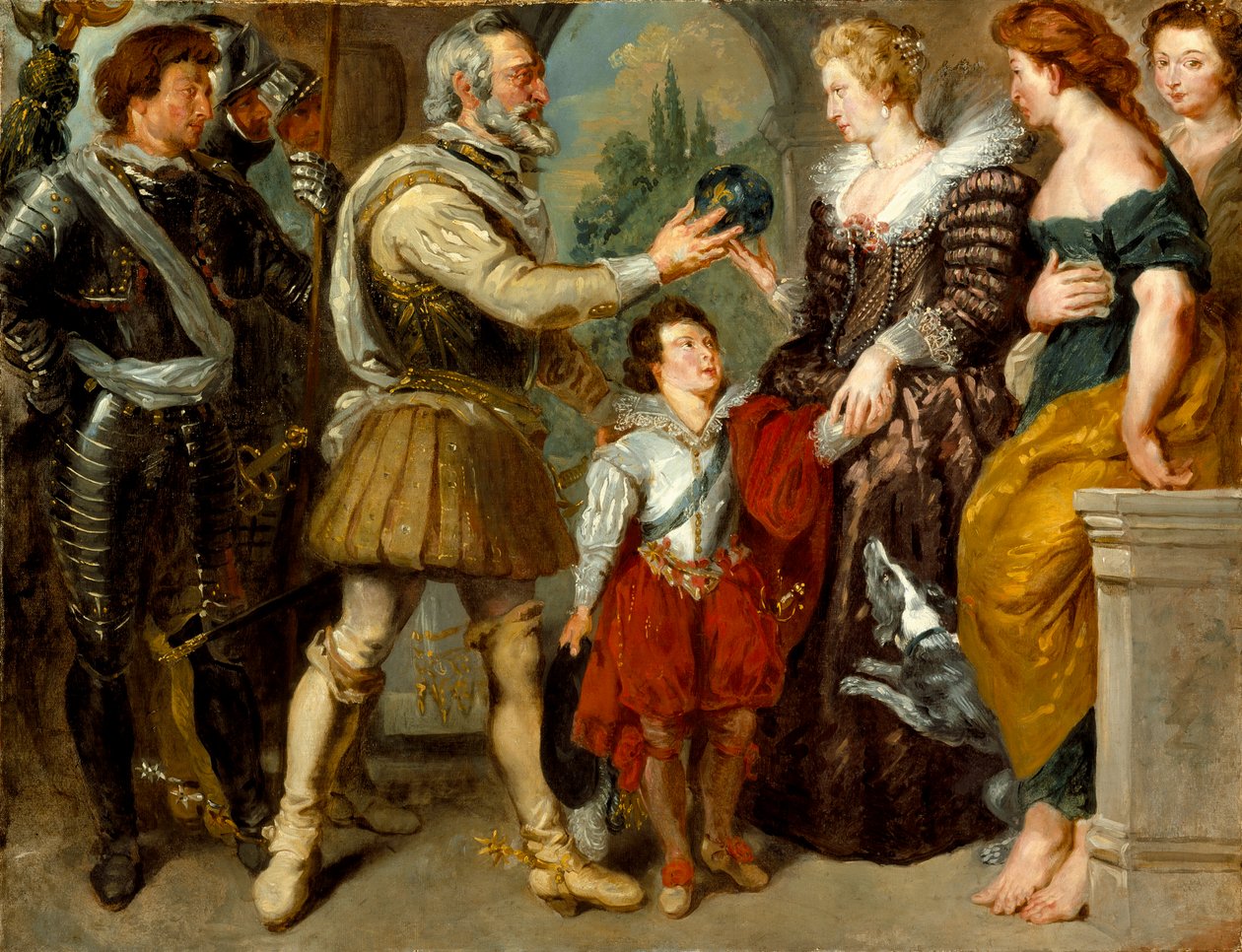 Henri IV överlåter regentskapet till Marie deMedici (efter Rubens), c.1830-4 av Ferdinand Victor Eugene Delacroix