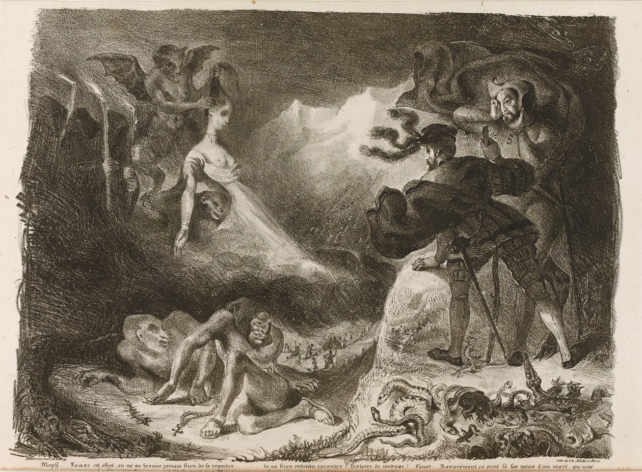 Illustration till Goethes Faust, 1828 av Ferdinand Victor Eugene Delacroix