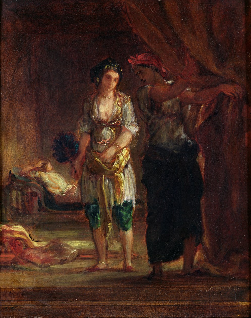 Interiör av ett harem i Oran, c.1847 av Ferdinand Victor Eugene Delacroix