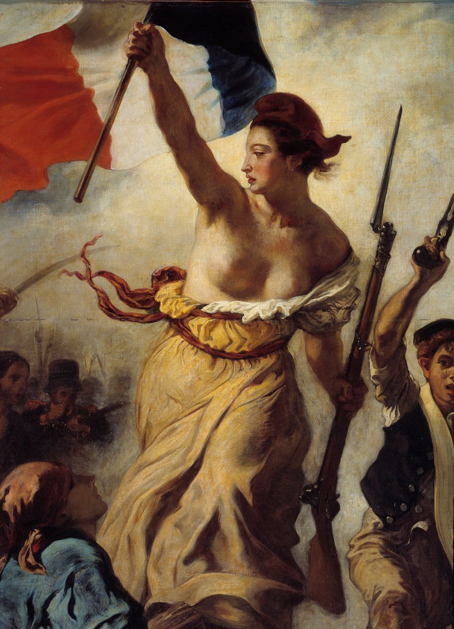 Friheten leder folket. Detalj av Ferdinand Victor Eugene Delacroix