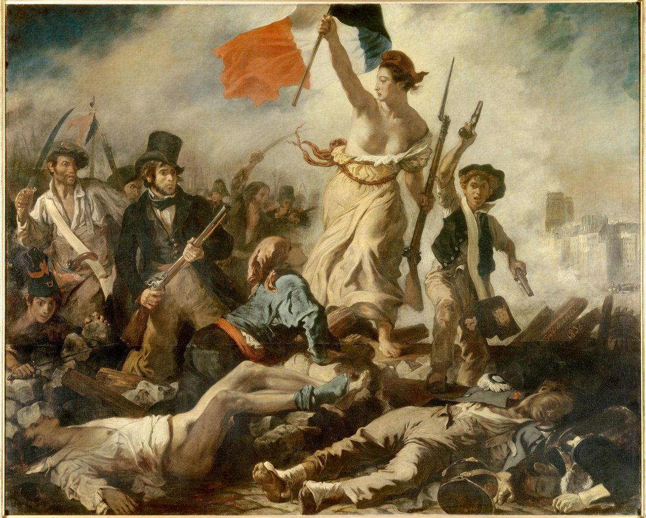 Friheten leder folket, den 28 juli av Ferdinand Victor Eugene Delacroix