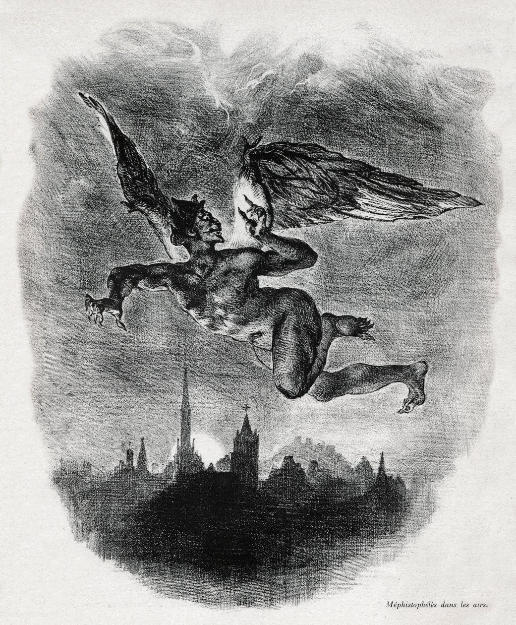 Mephistopheles av Ferdinand Victor Eugene Delacroix