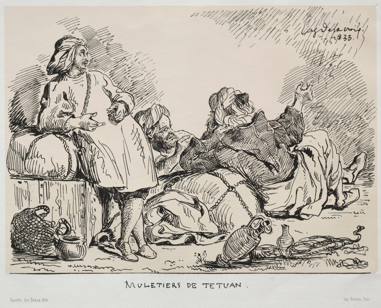 Muleteers of Tétuan, 1833. av Ferdinand Victor Eugene Delacroix