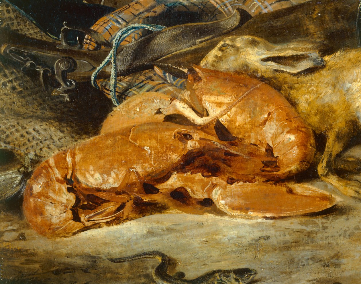 Nature morte au homard - stilleben med hummer ... av Ferdinand Victor Eugene Delacroix