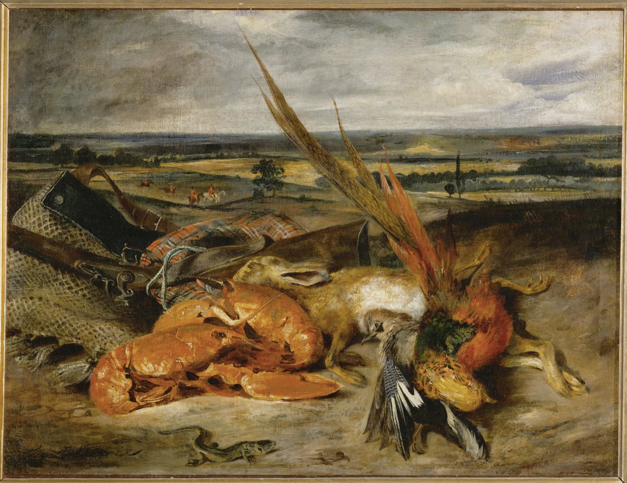 Nature morte au homard - stilleben med hummer ... av Ferdinand Victor Eugene Delacroix