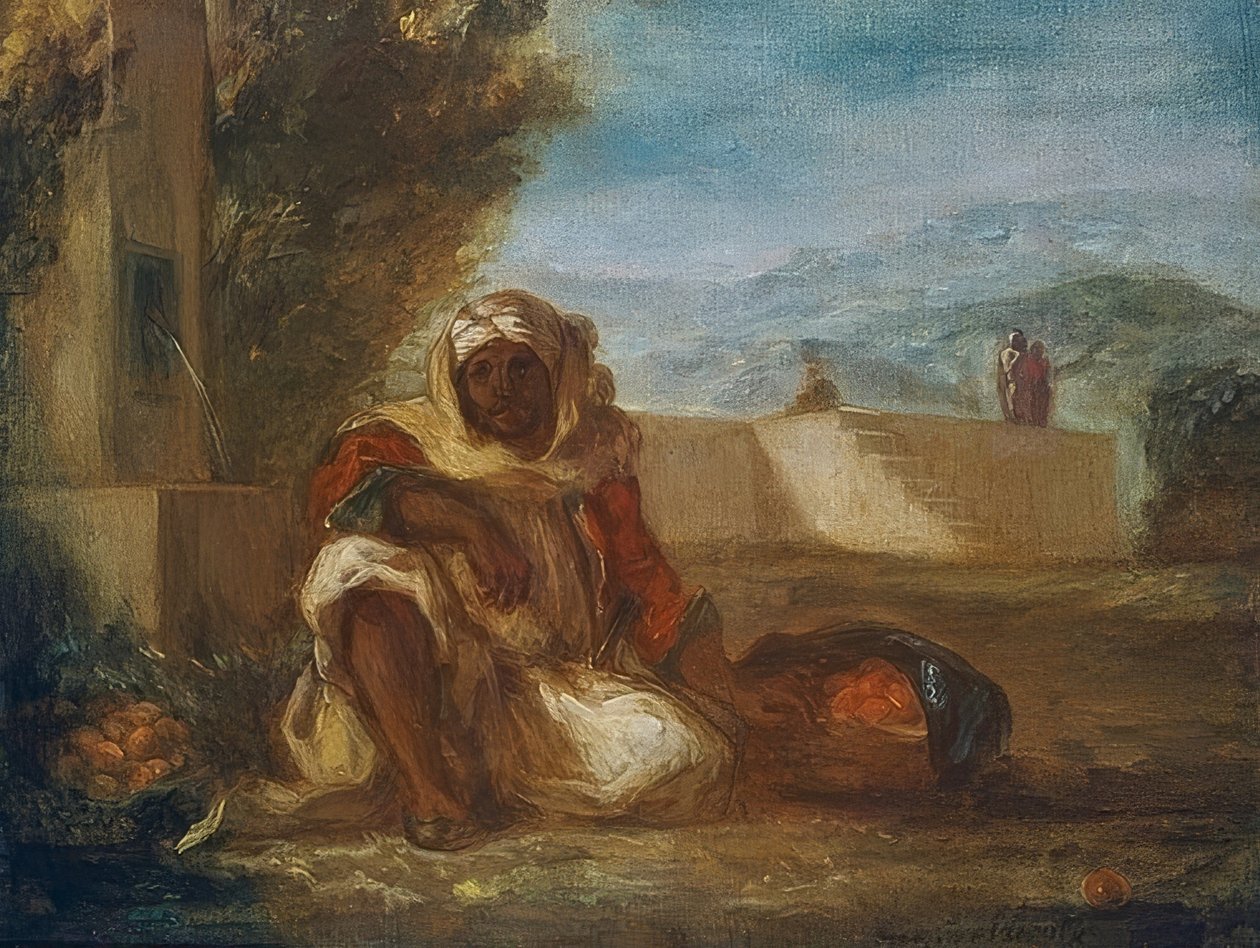 Apelsinförsäljare i Marocko. Omkring 1835 av Ferdinand Victor Eugene Delacroix