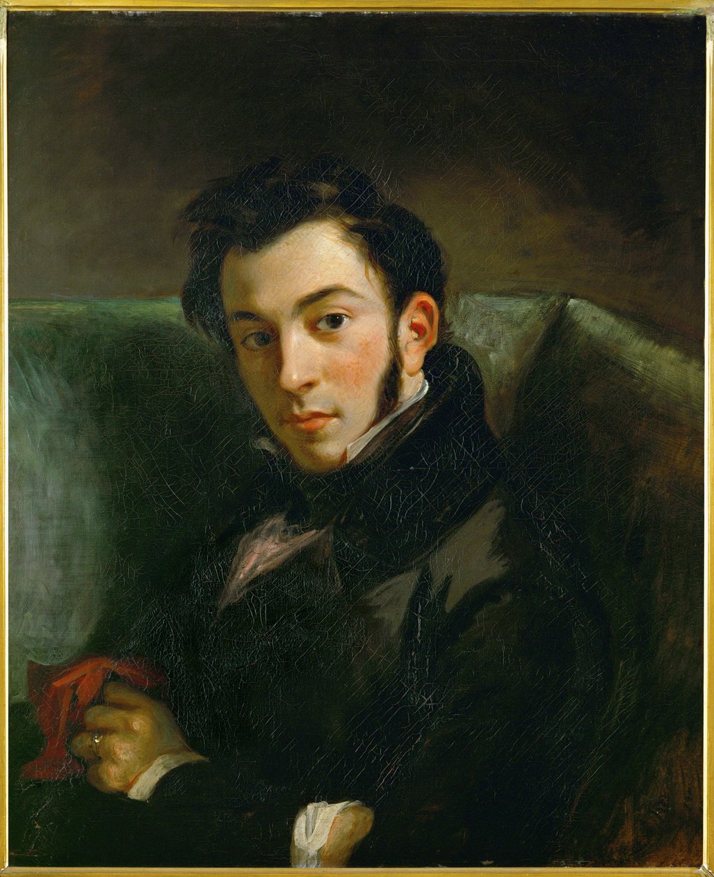 Porträtt av Frederic Villot (olja på duk) av Ferdinand Victor Eugene Delacroix