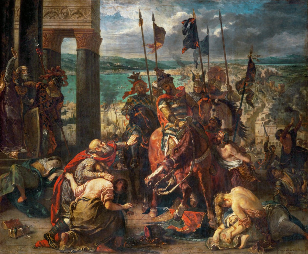 Korsfararnas intagande av Konstantinopel - ... av Ferdinand Victor Eugene Delacroix