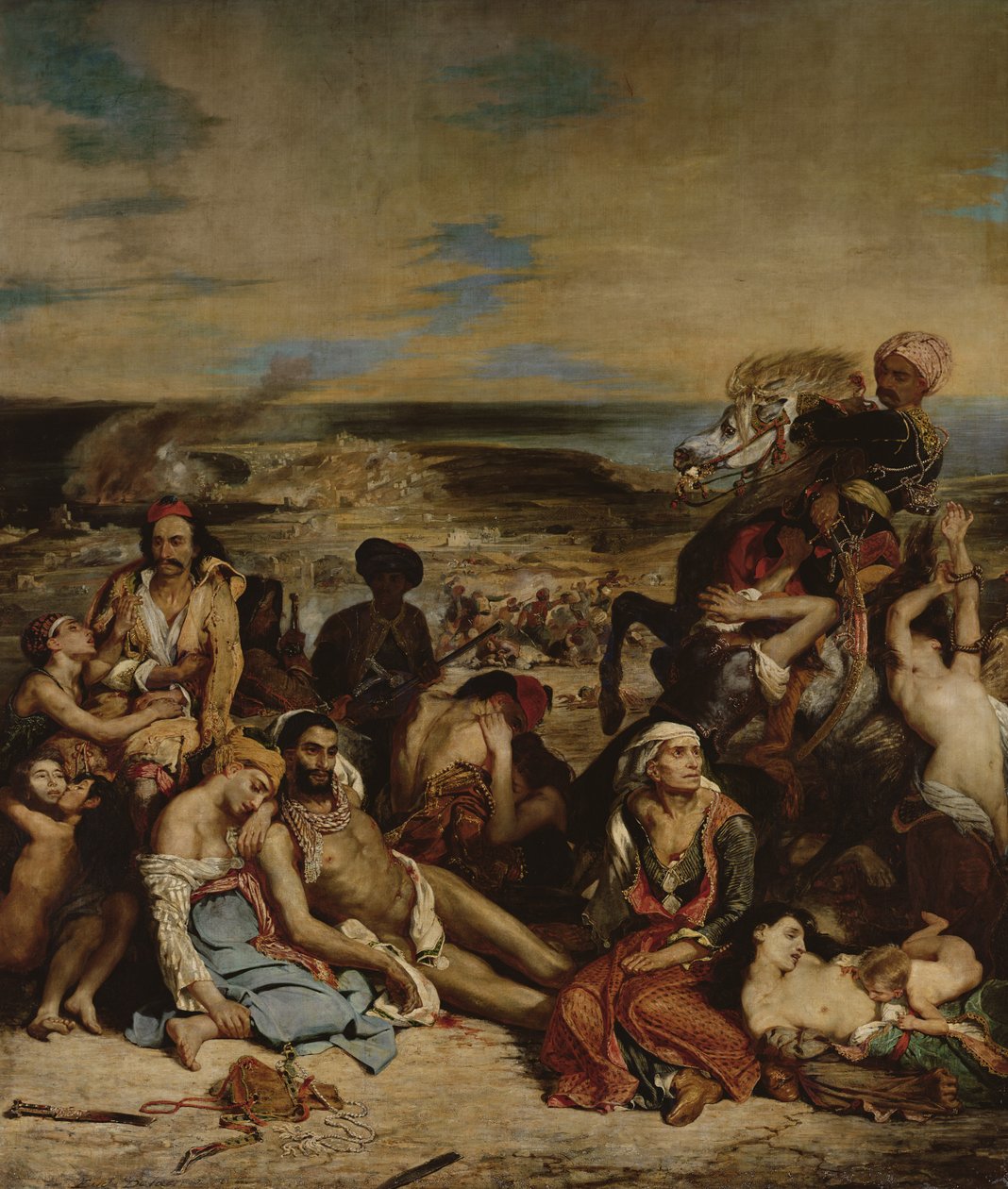 Scener från massakern i Chios, 1822 av Ferdinand Victor Eugene Delacroix