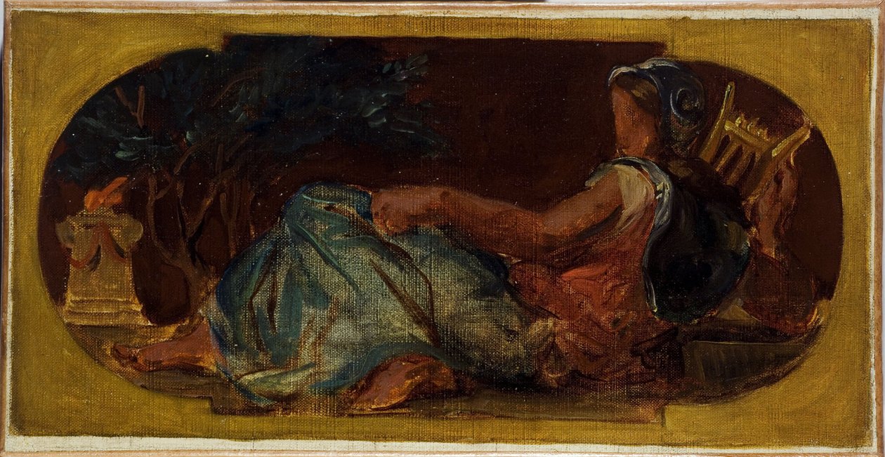 Skiss för Salon de la Paix i Paris stadshus: Minerve, mellan 1849 och 1852 (olja på duk) av Ferdinand Victor Eugene Delacroix