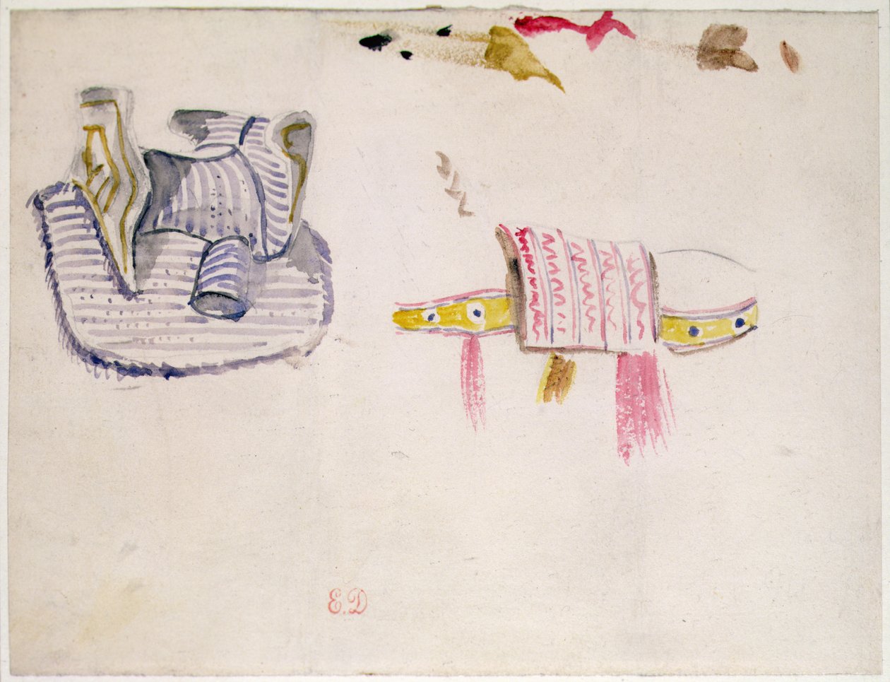 Studies of Arabic Sadles, c.1832 (akvarell) av Ferdinand Victor Eugene Delacroix
