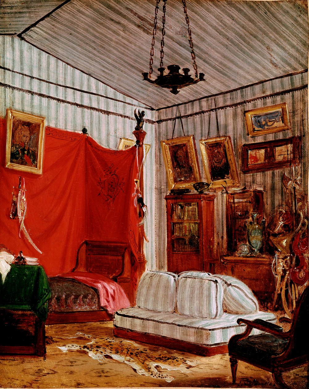 Studie for Interieur med to portrætter (maleri, ca. 1834) swed av Ferdinand Victor Eugene Delacroix