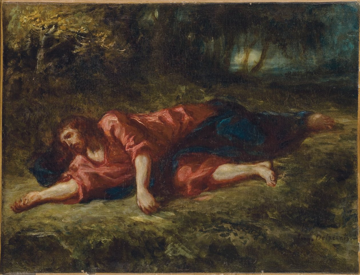Kval i trädgården, ca 1849 av Ferdinand Victor Eugene Delacroix