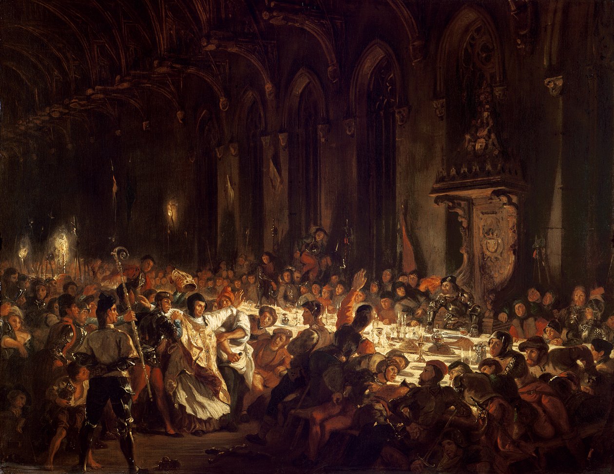 Mordet på biskopen av Liège av Ferdinand Victor Eugene Delacroix