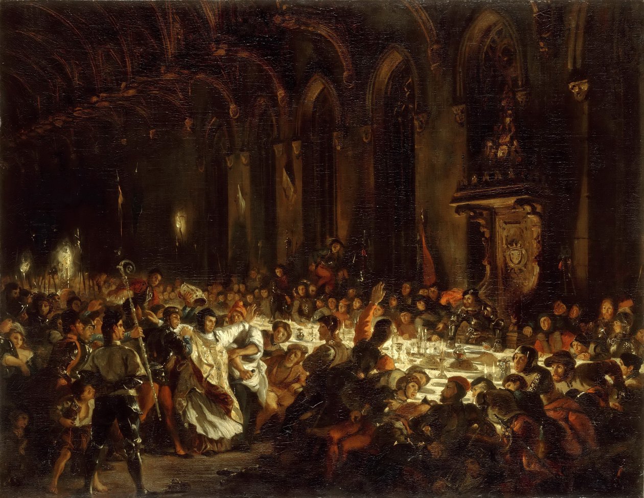 Mordet på biskopen av Liège av Ferdinand Victor Eugene Delacroix