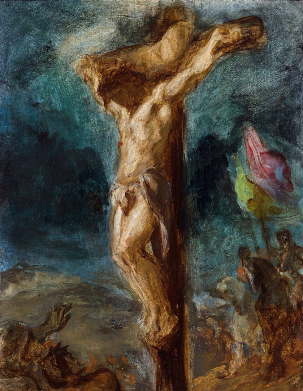 The Crucifixion par Delacroix, Eugene (1798-1863) av Ferdinand Victor Eugene Delacroix
