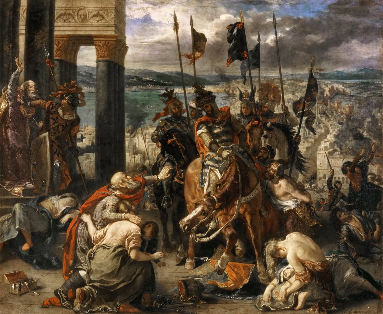 Korsfararnas intåg i Konstantinopel av Ferdinand Victor Eugene Delacroix
