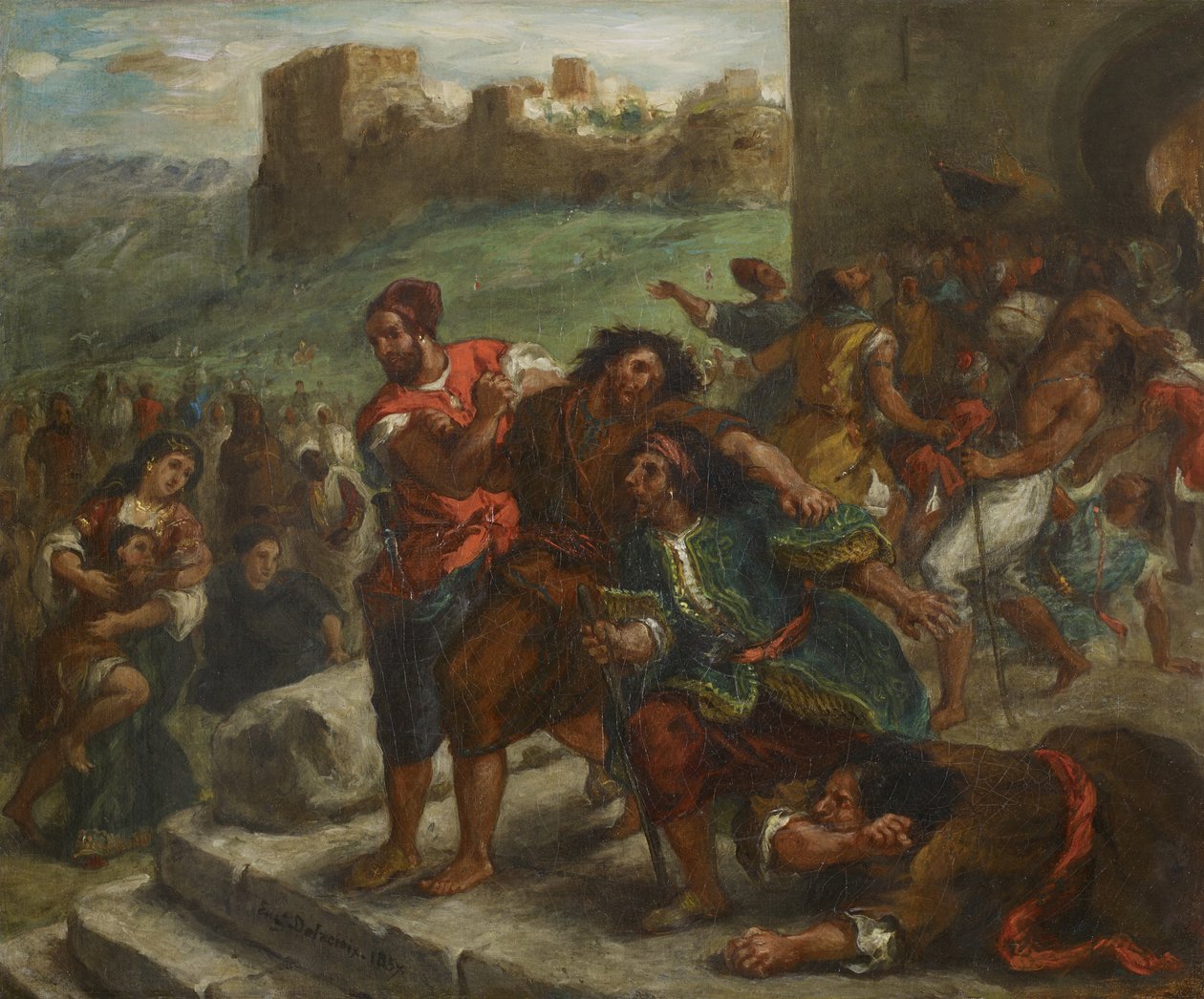 Fanatikerna i Tanger, 1857 av Ferdinand Victor Eugene Delacroix