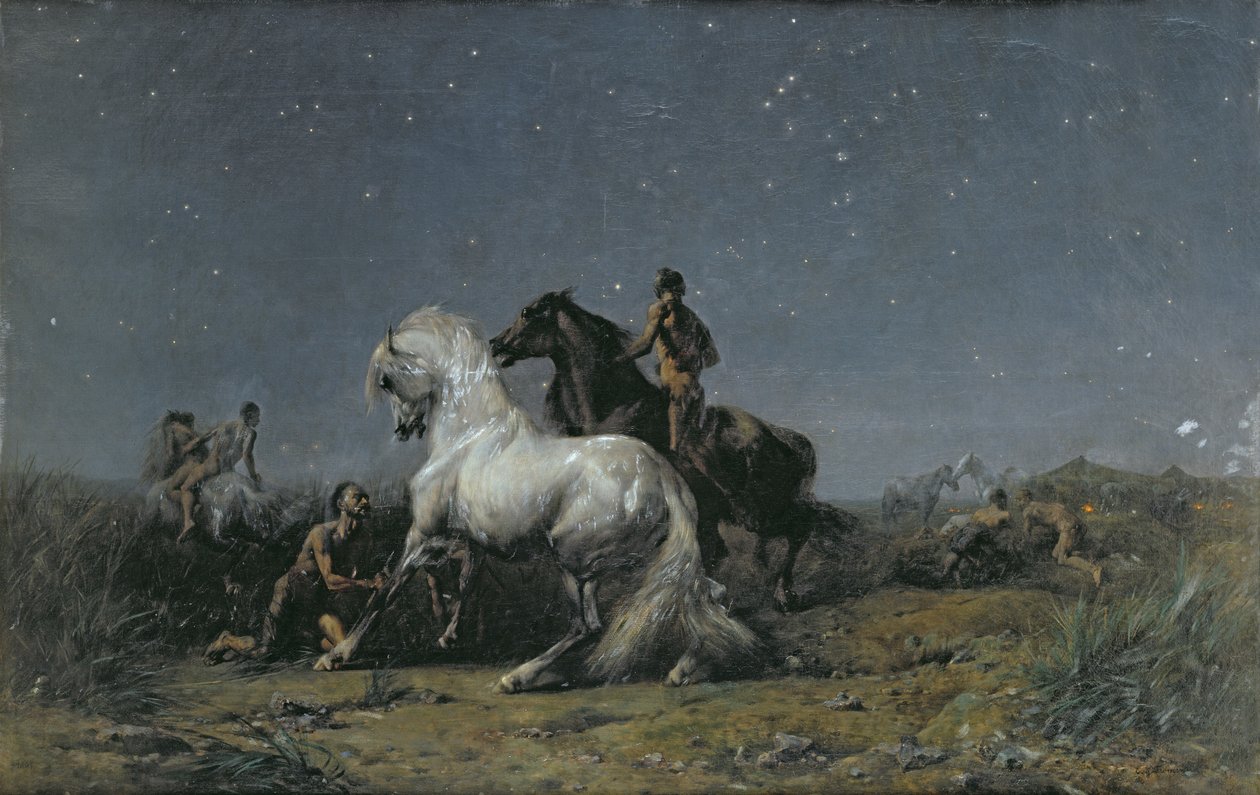 Hästtjuvarna, 1800-talet av Ferdinand Victor Eugene Delacroix
