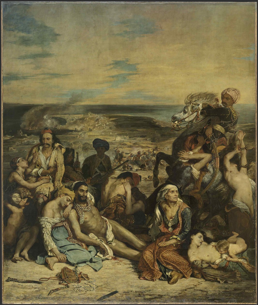 Massakern i Chios, 1824. av Ferdinand Victor Eugene Delacroix