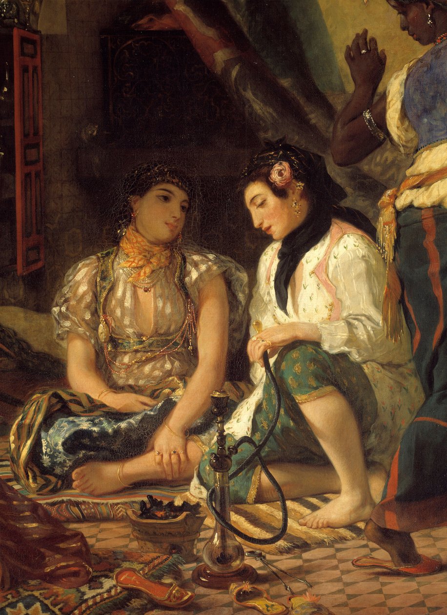 Kvinnorna i Alger i sin detaljlägenhet. Målning av Eugene Delacroix av Ferdinand Victor Eugene Delacroix