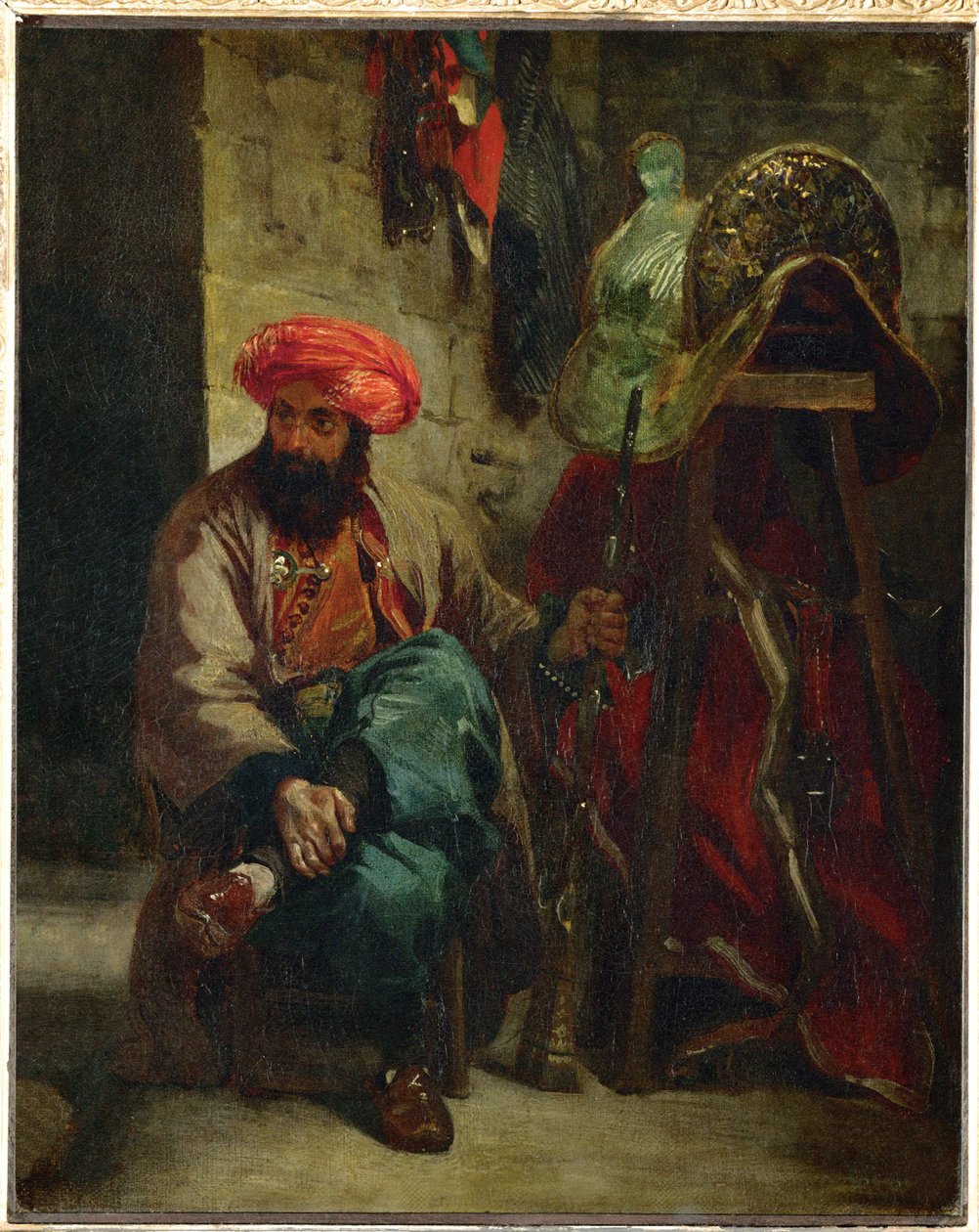 Turk med sadel ... av Ferdinand Victor Eugene Delacroix