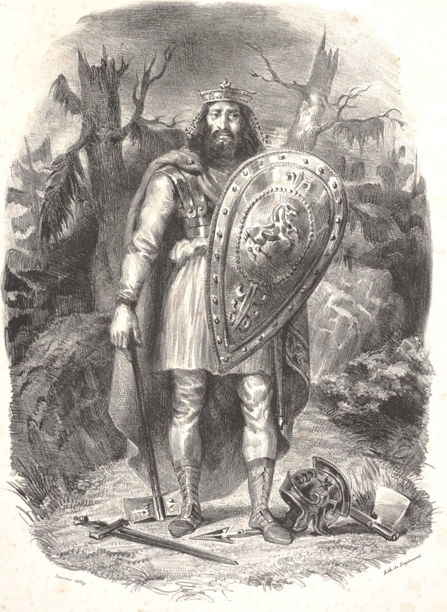 Utan titel, graverad av Godefroy Engelmann av Ferdinand Victor Eugene Delacroix