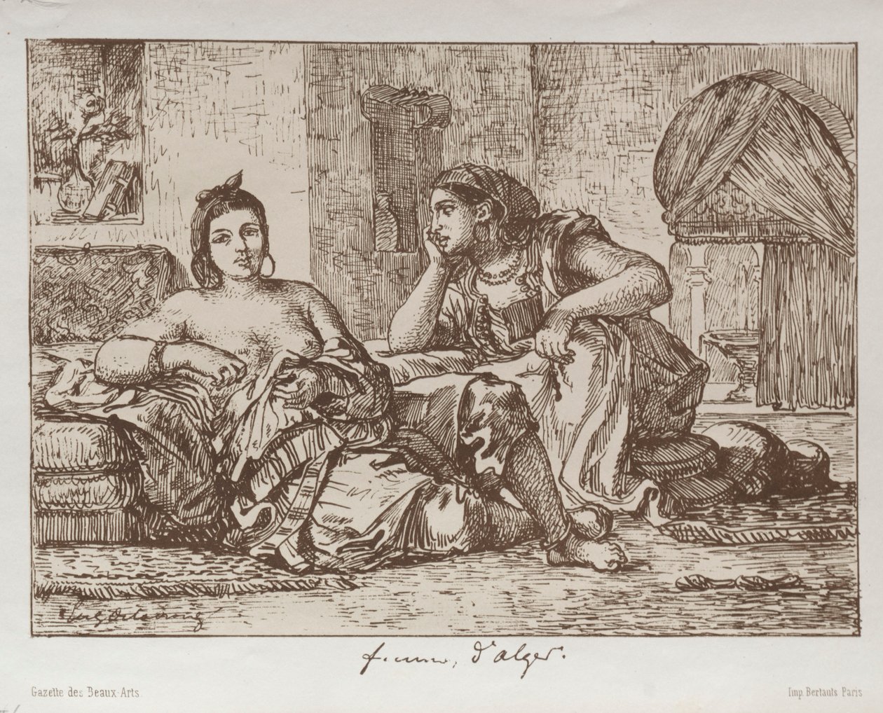 Kvinnor i Alger, 1833. av Ferdinand Victor Eugene Delacroix
