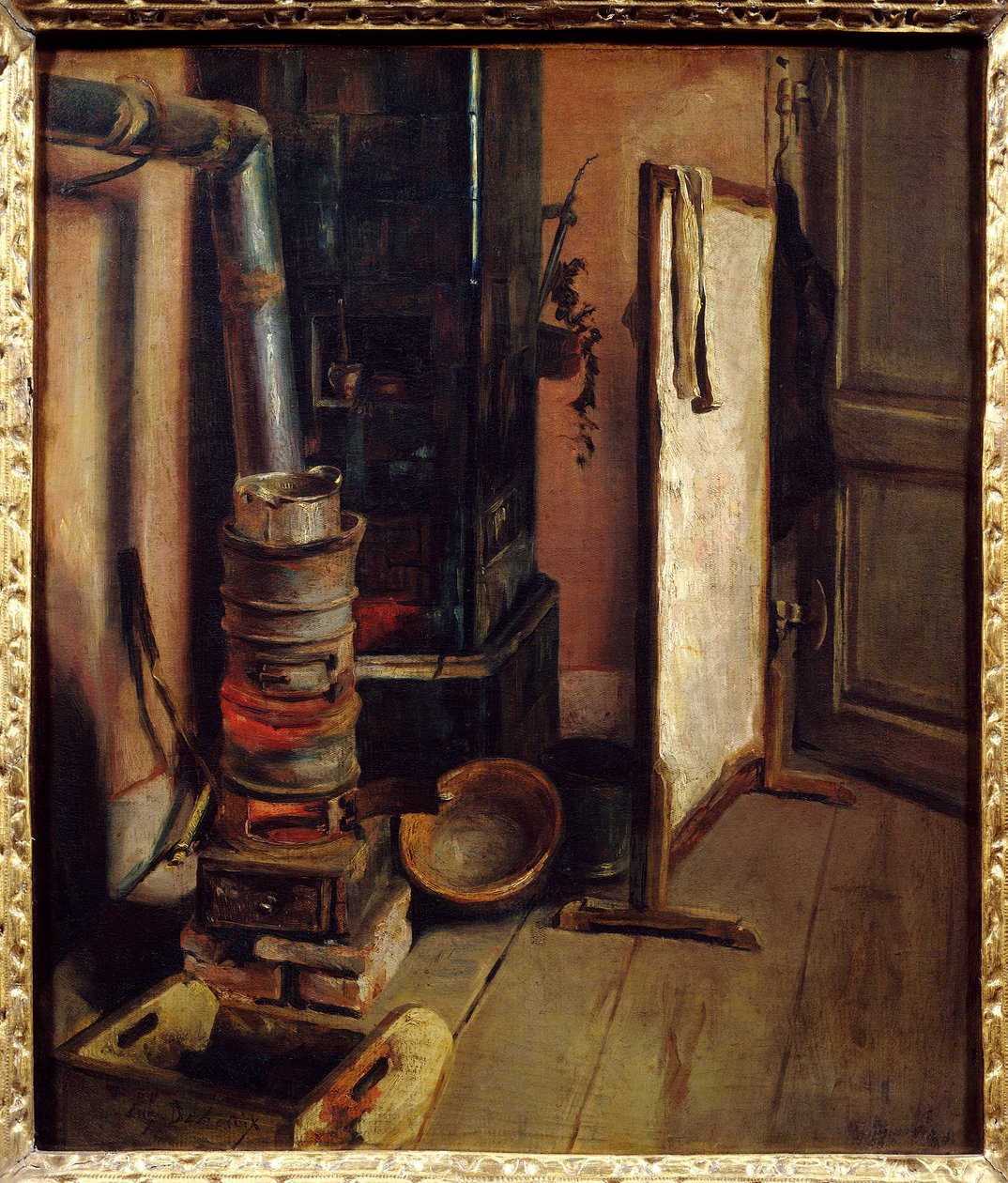 Verkstadshörna, målarkaminen av Eugene Delacroix (1798-1863). 1800-talets sön. 0,51 x 0,44 m. Paris. Louvren av Ferdinand Victor Eugene Delacroix