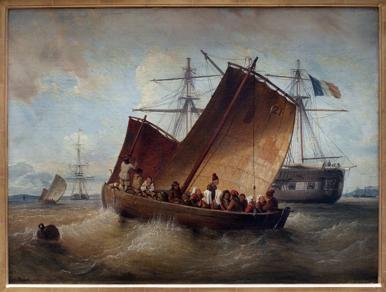 Plougastels båt. Målning av Ferdinand Perrot (1808-1841). Olja på duk av Ferdinand Victor Perrot