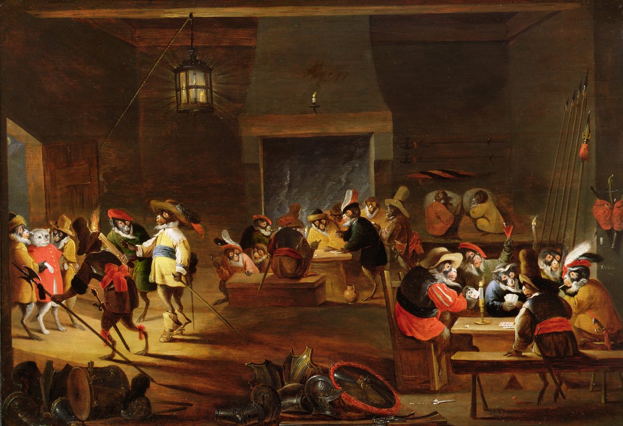Apor i en krog (för detaljer se 92084) av Ferdinand van Kessel