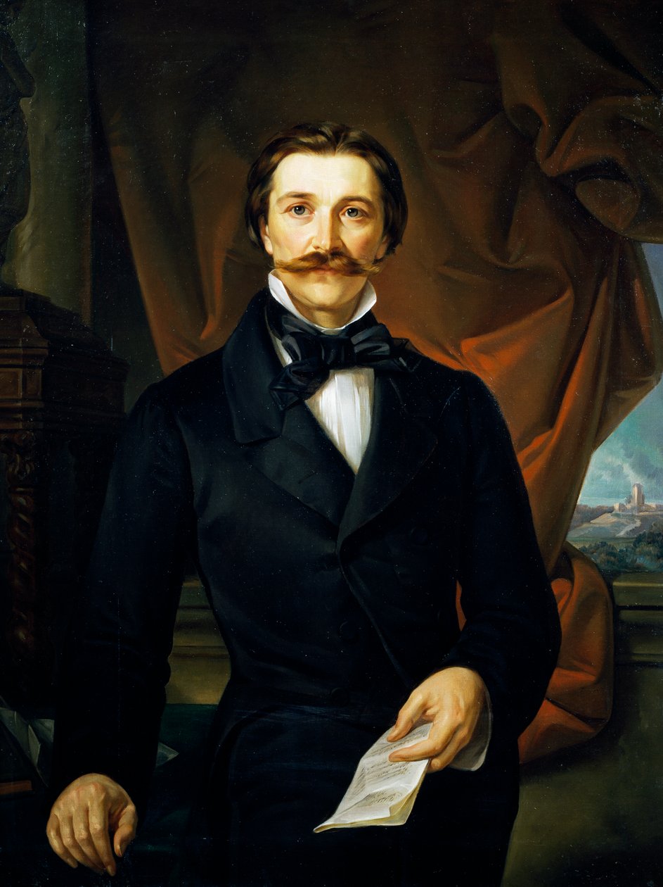 Greve Carlo Coronini av Ferdinando Bassi (1819-1883) av Ferdinando Bassi