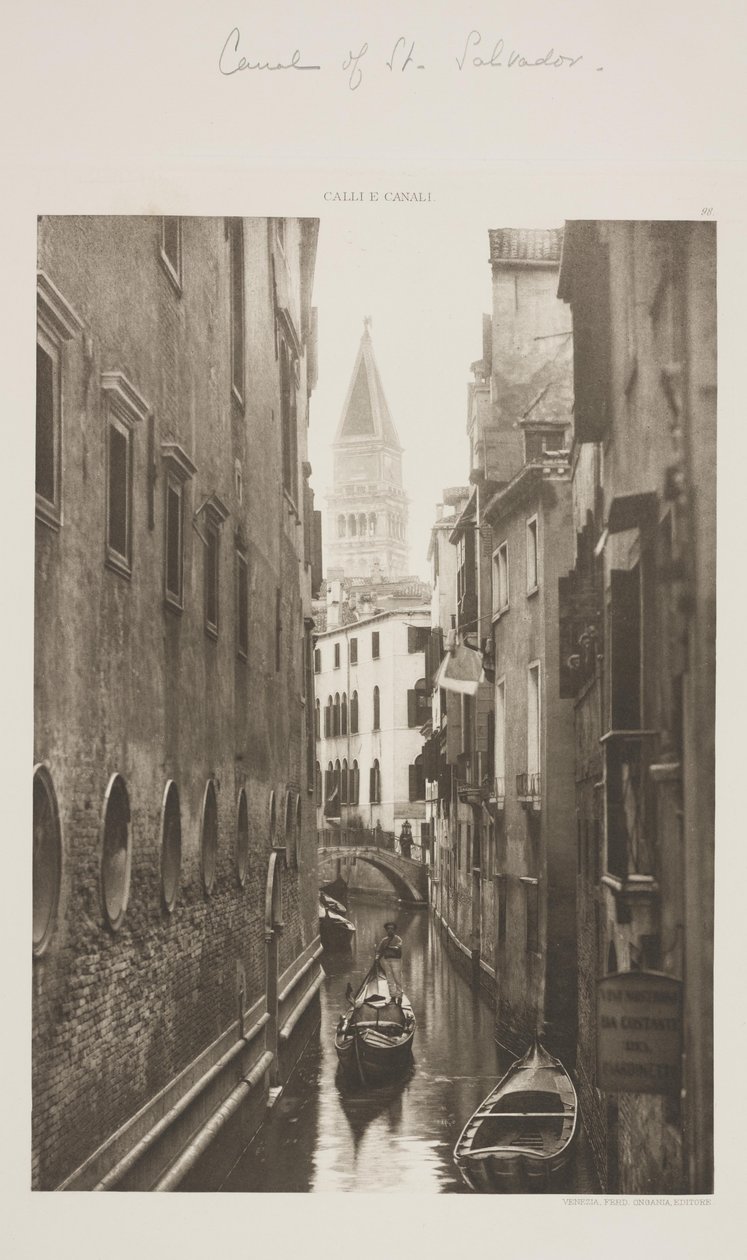 Canal of St. Salvadore av Ferdinando Ongania