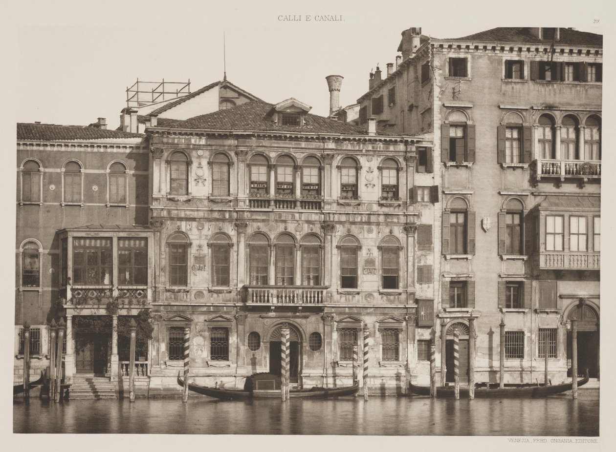 Grimani-palatset, Canal Grande, 1891 av Ferdinando Ongania