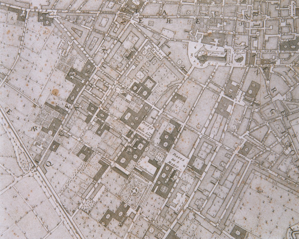Karta över Florens, 1731 av Ferdinando Ruggeri