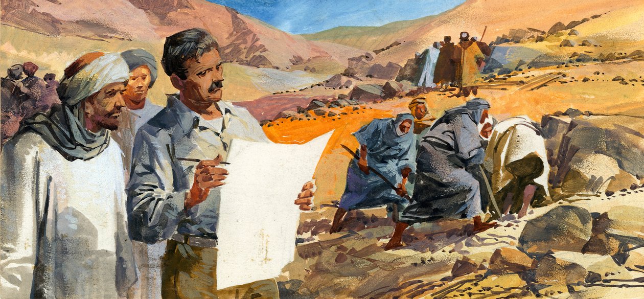 Howard Carter söker efter Tutankhamons grav av Ferdinando Tacconi