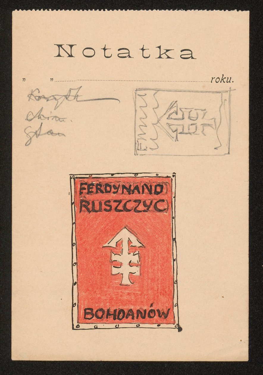 Exlibris Ferdynanda Ruszczyca - Entwurf av Ferdynand Ruszczyc