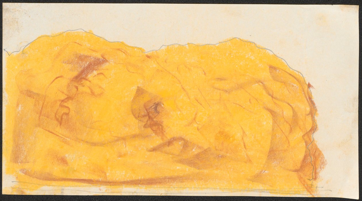Skizze eines Felsens, lose im Skizzenbuch 1912/II av Ferdynand Ruszczyc
