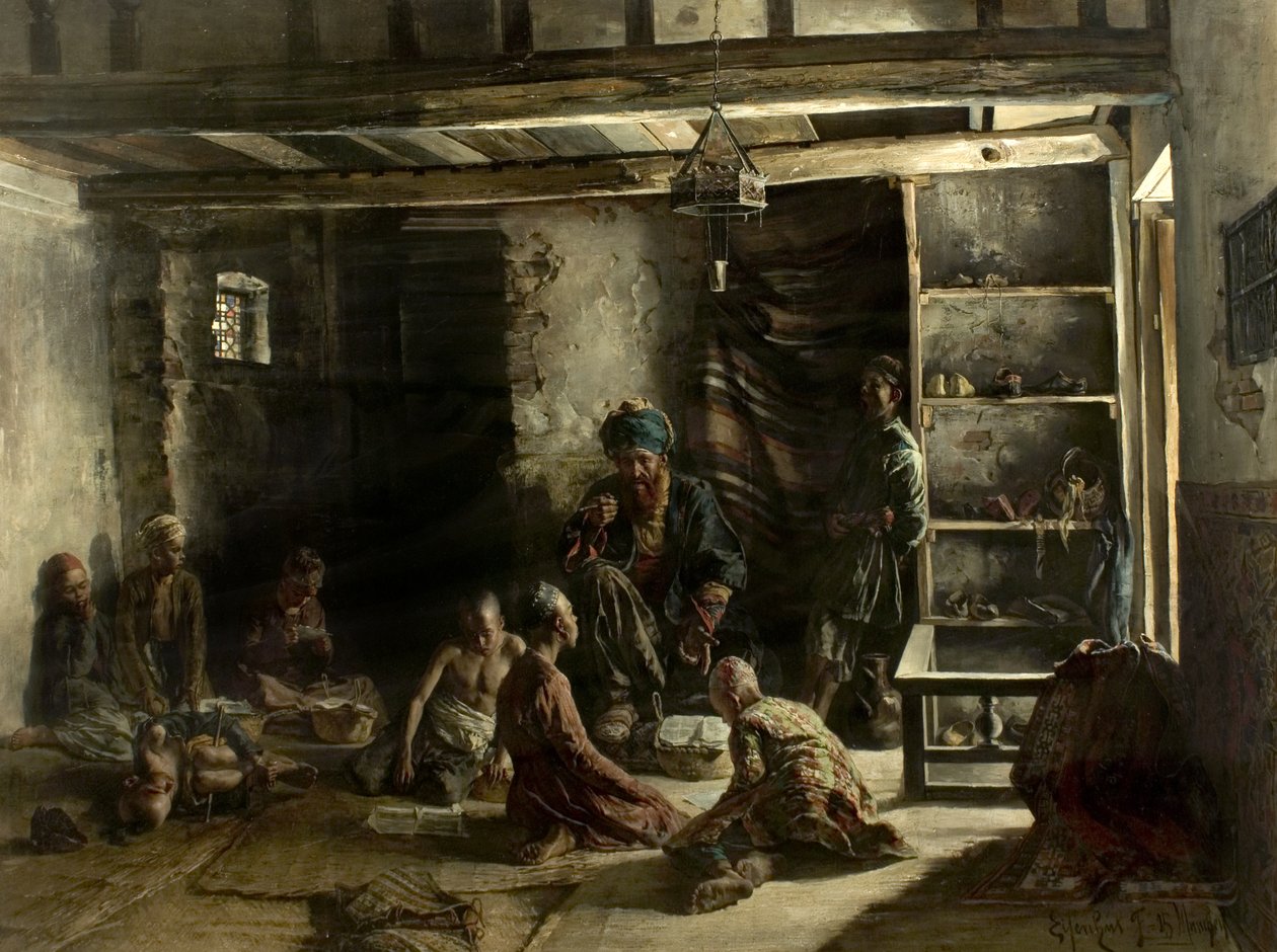 En orientalisk skola, 1885 av Ferencz Frans Eisenhut