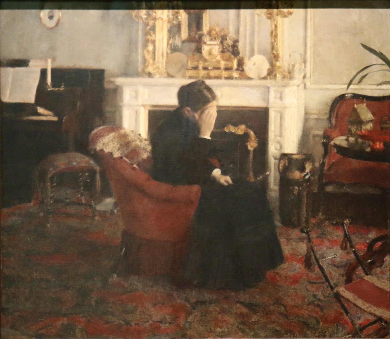  En ecoutant du SchumannnEnglish: Listening to Music by SchumannnNederlands: Luisterend naar muziek van Scumannn av Fernand Khnopff